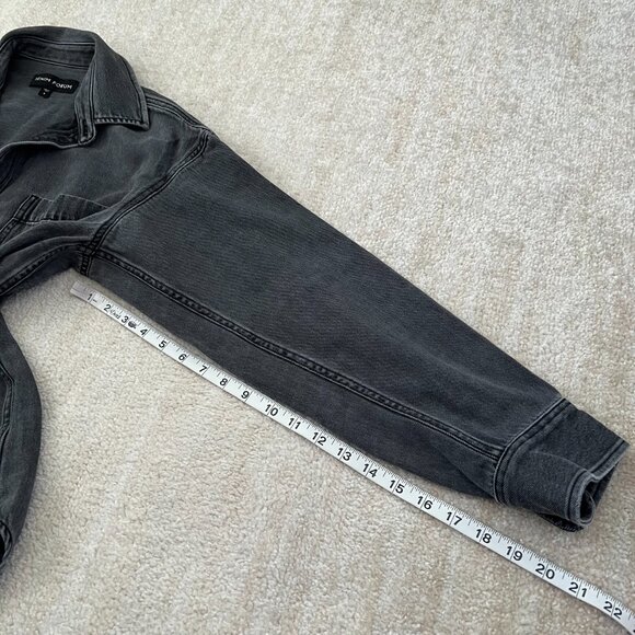 Aritzia Denim Forum The 80s Comfy Oversize Denim Button Up Shirt Top S - Picture 7 of 10